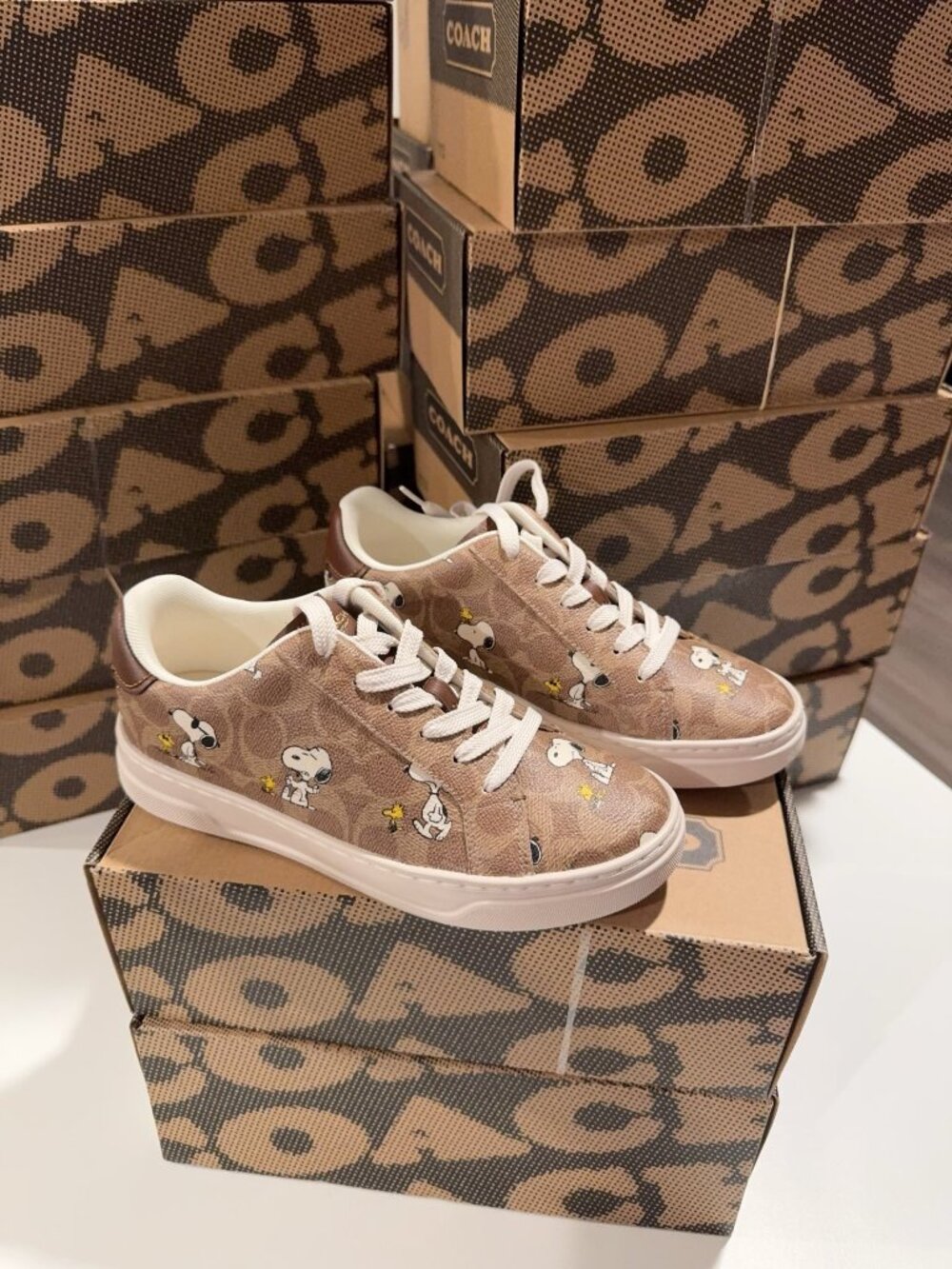 Coach X Peanuts High Line Sneaker In Signature Canvas With Snoopy Print CBZ77 - Picture 4 of 6